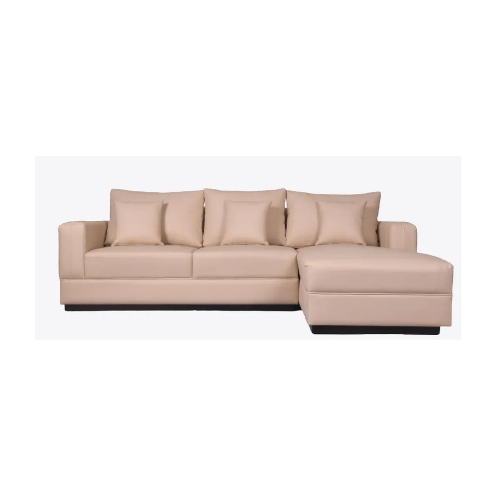 Contemporary Genuine Leather L-Shape Sofa - Furniture & Interiors by Wooden Owl Design Pvt. Ltd.