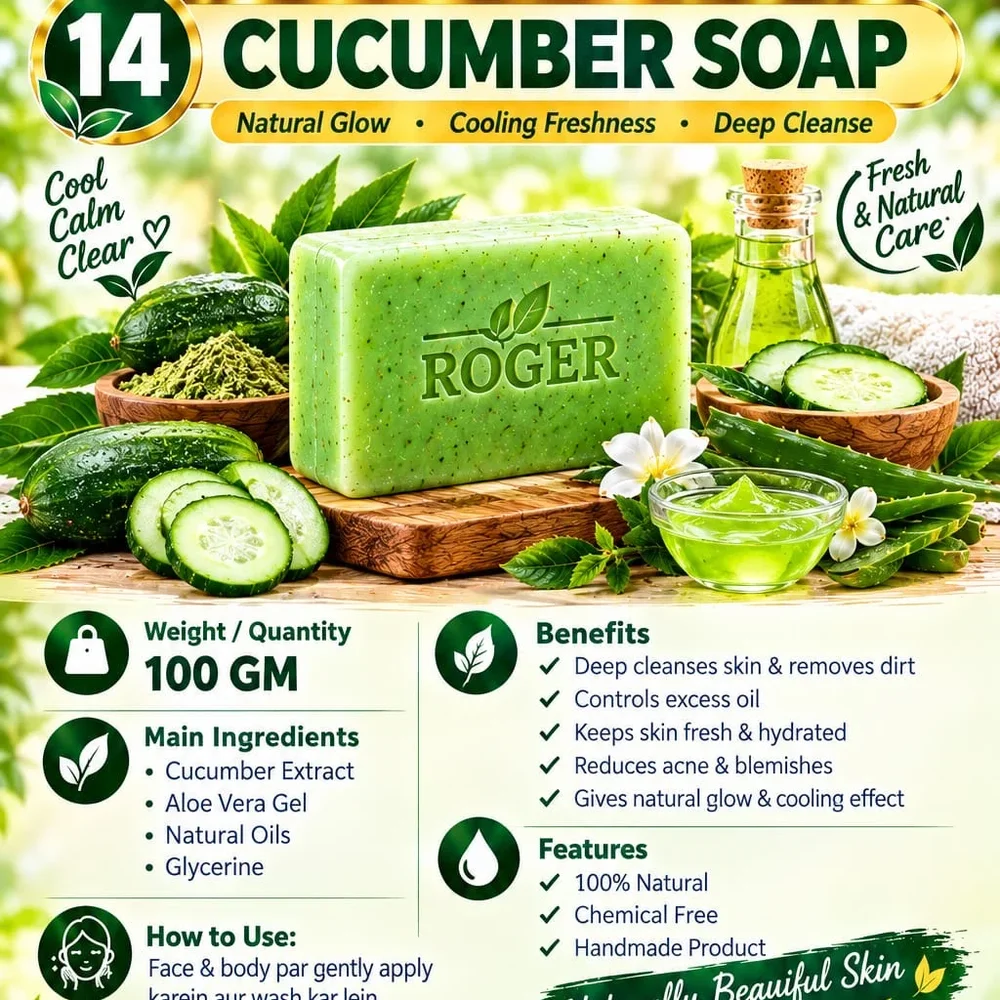 Cucumber Soap - Beauty & Personal Care by JM Global Exports
