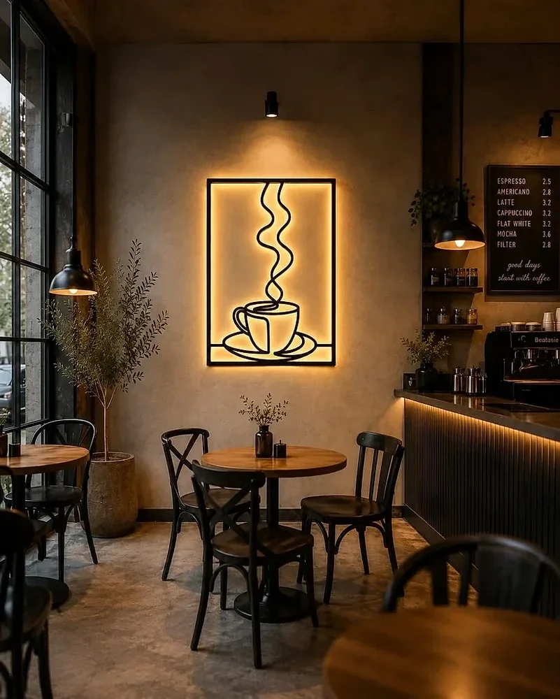 Stainless Steel LED Wall Art - Home & Kitchen by Golden Engg Works