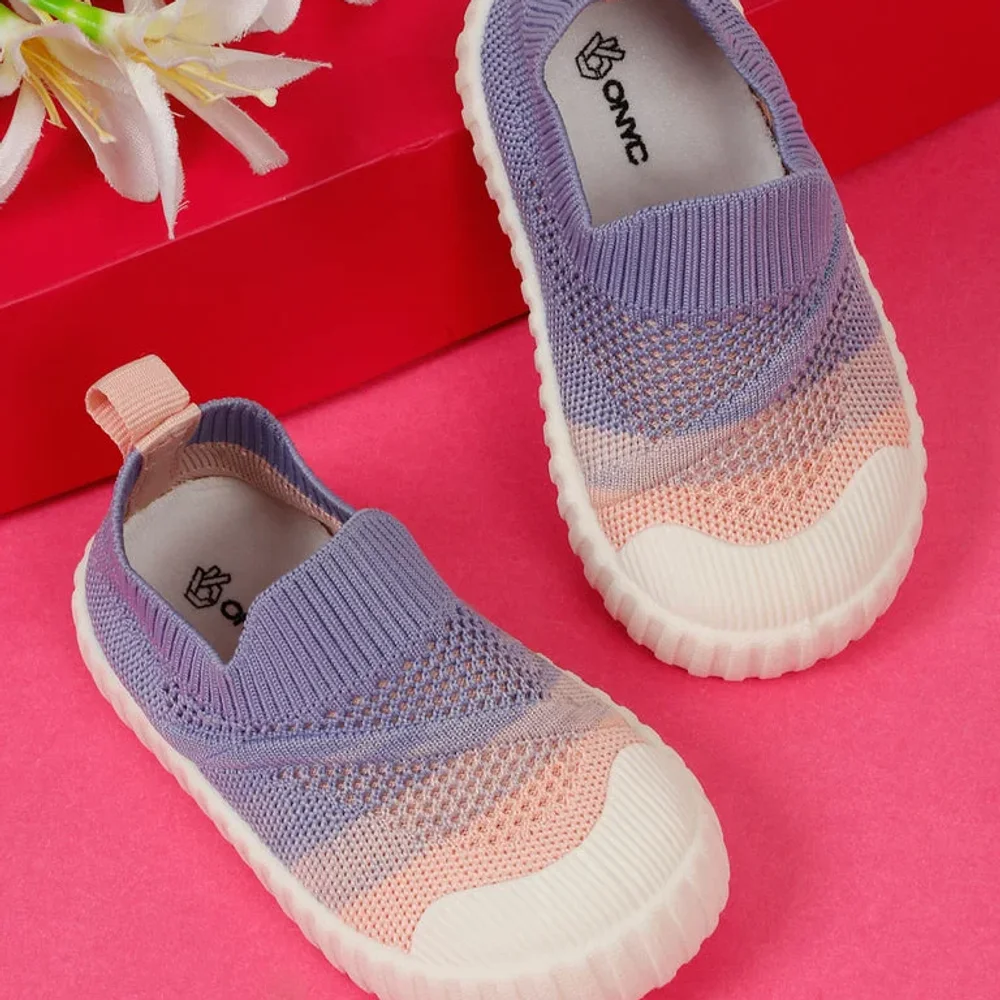 Unisex Breathable First Step Shoes for Toddlers - Purple and Pink - Footwear, Bags & Leather Goods by Parmar Brothers