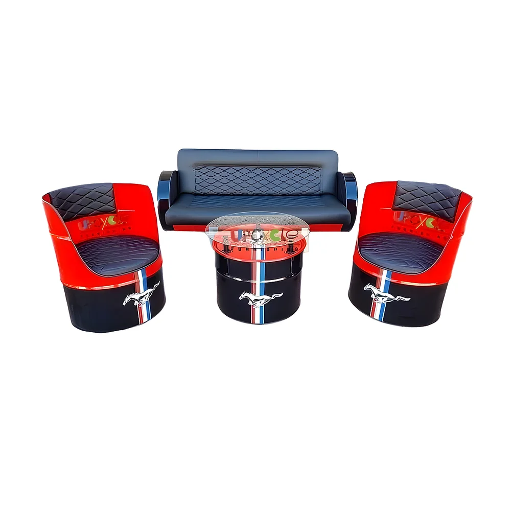 5 Seater Furniture Set with Coffee Table - Furniture & Interiors by Upcycle Furnishing India