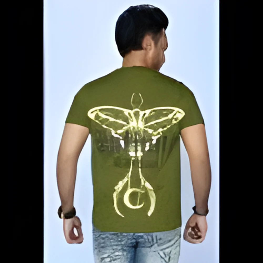 Olive Printed Round Neck T-shirt for Men - Textiles & Apparel by Comfy Tees