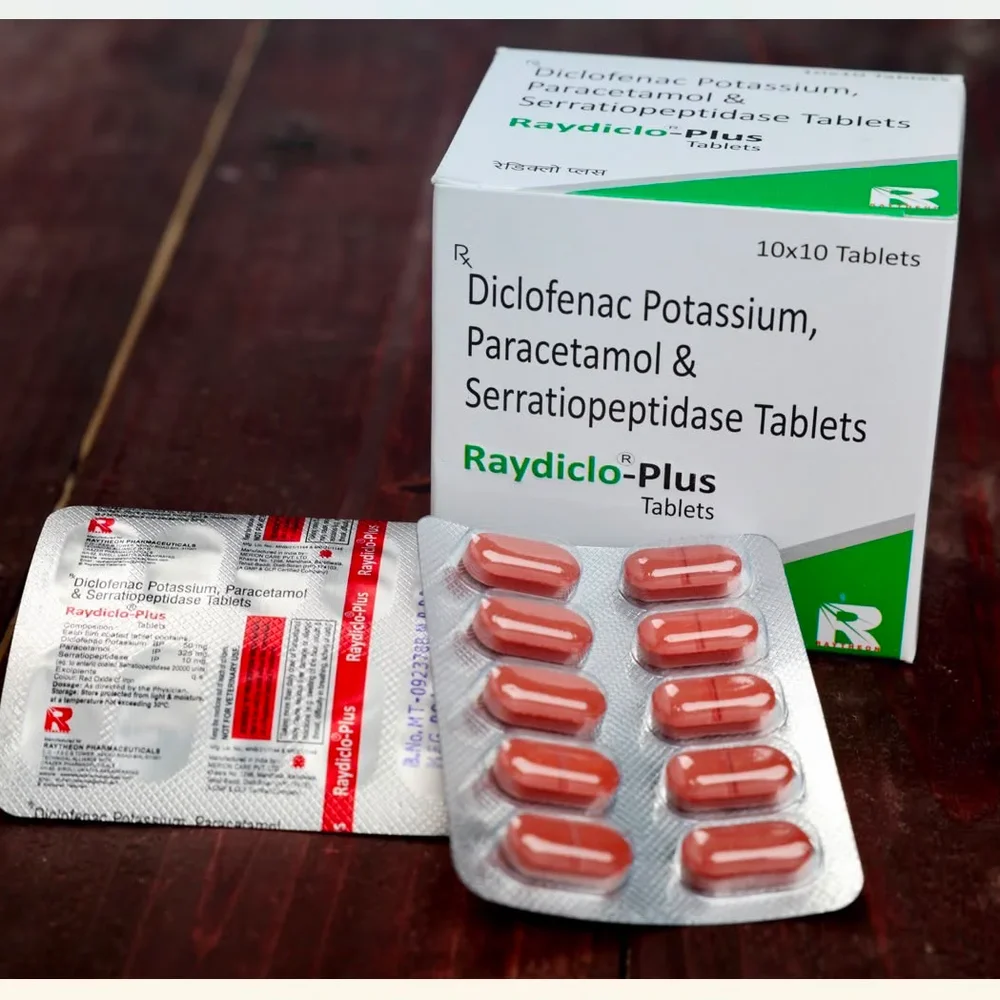 Diclofenac Paracetamol Serratiopeptidase Tablets - Healthcare & Medical by Raytheon Pharmaceuticals
