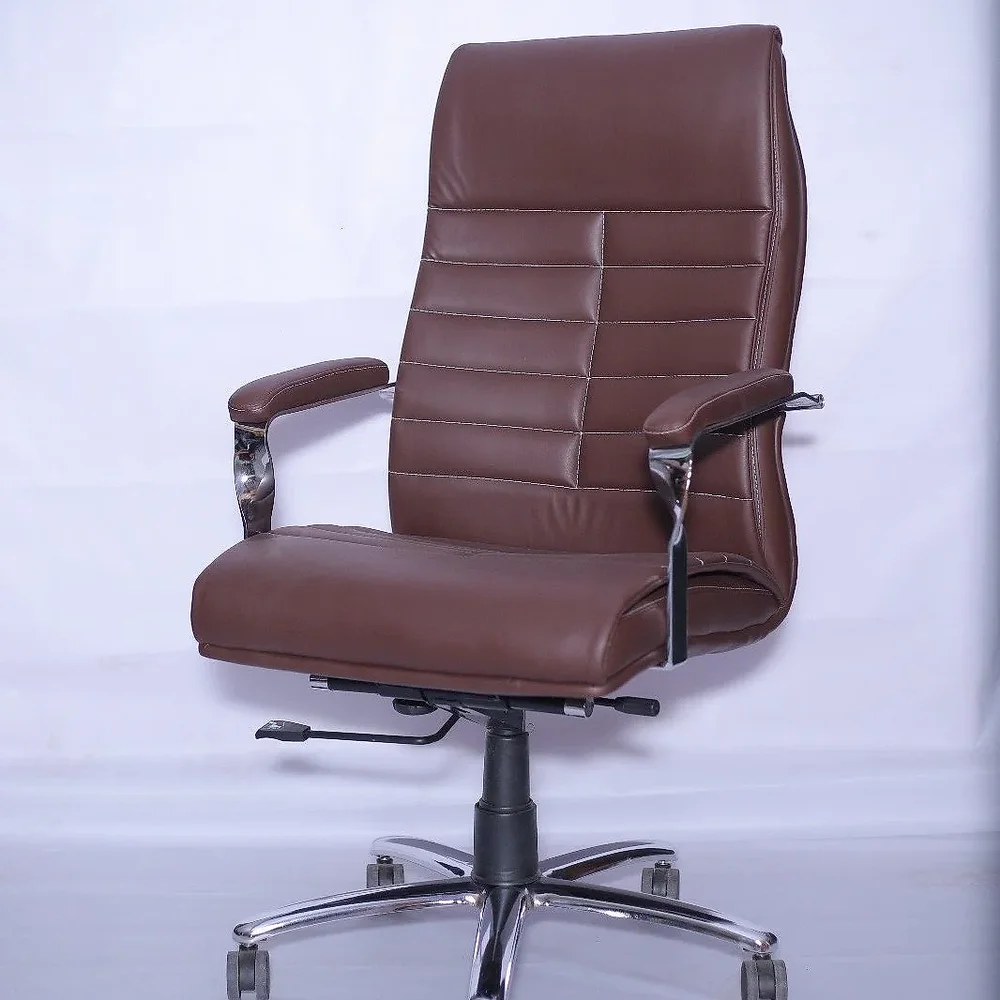 Brown Leatherette High Back Office Revolving Chair - Furniture & Interiors by IAFA Furniture Pvt. Ltd.