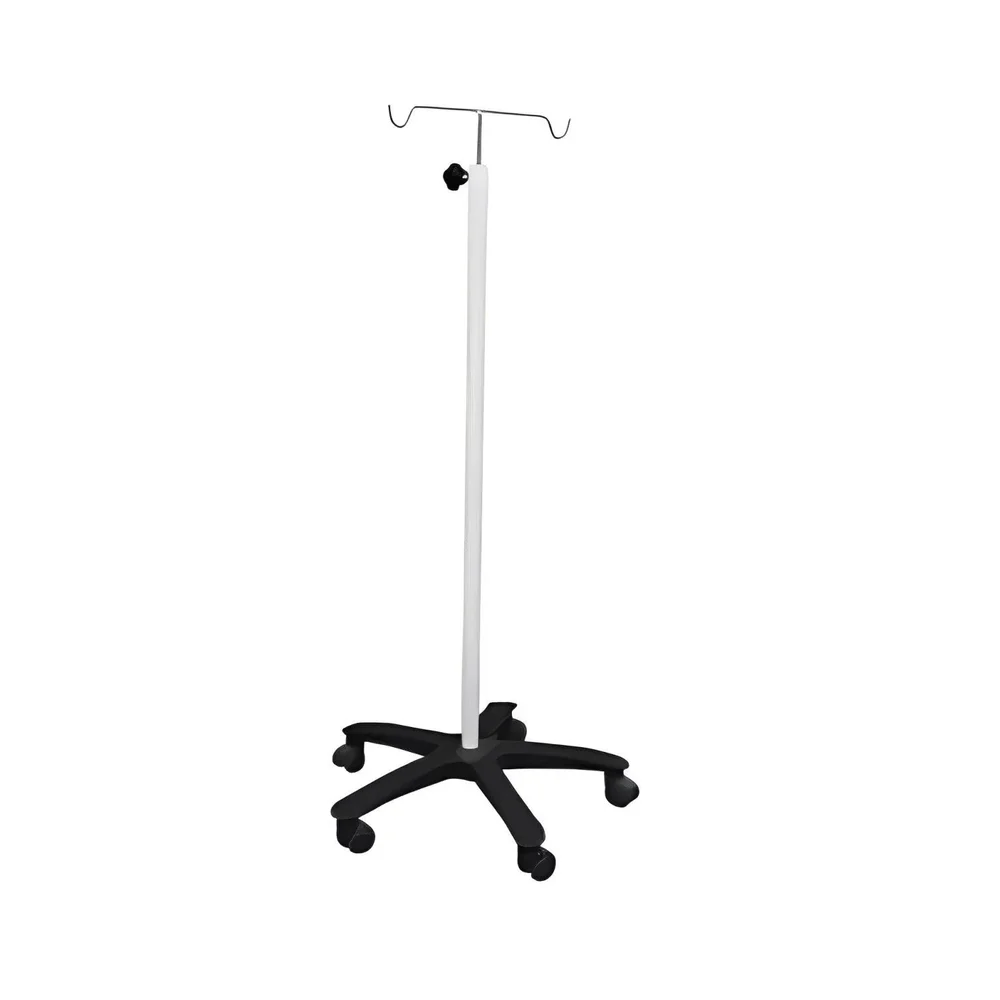 Stainless Steel Saline Stand with 5-Leg PVC Base, Model Mi 2057 - Healthcare & Medical by Medicom International