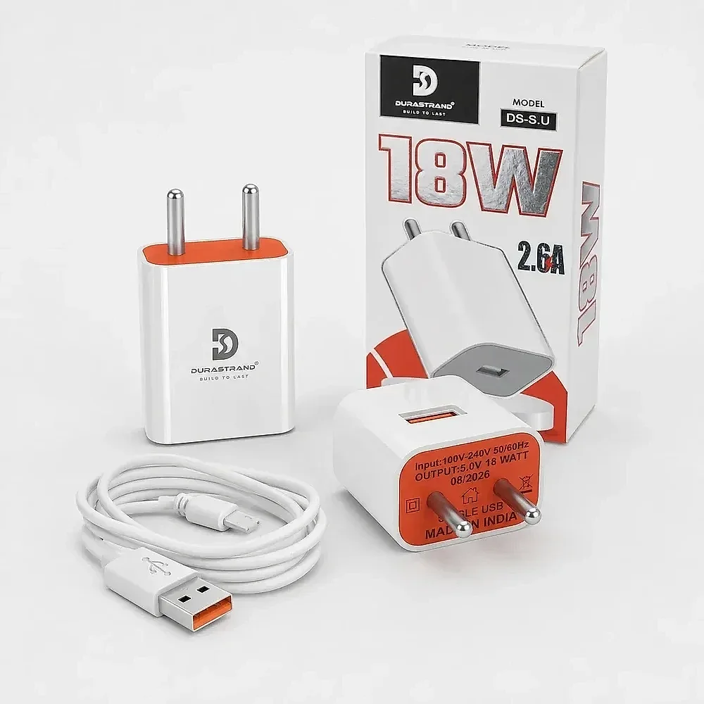 18W Fast Mobile Charger with Data Cable - Electronics & Electrical by Syncore Technologies