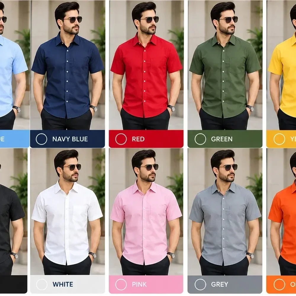 Half Sleeve Mens Shirt - Textiles & Apparel by GSG Enterprises