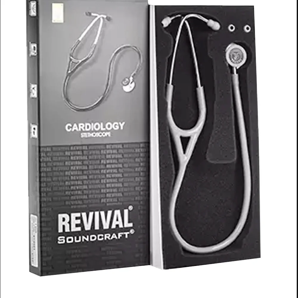 Revival Soundcraft Cardiology Stethoscope with Stainless Steel Chest Piece - Healthcare & Medical by Accurate Surgicals