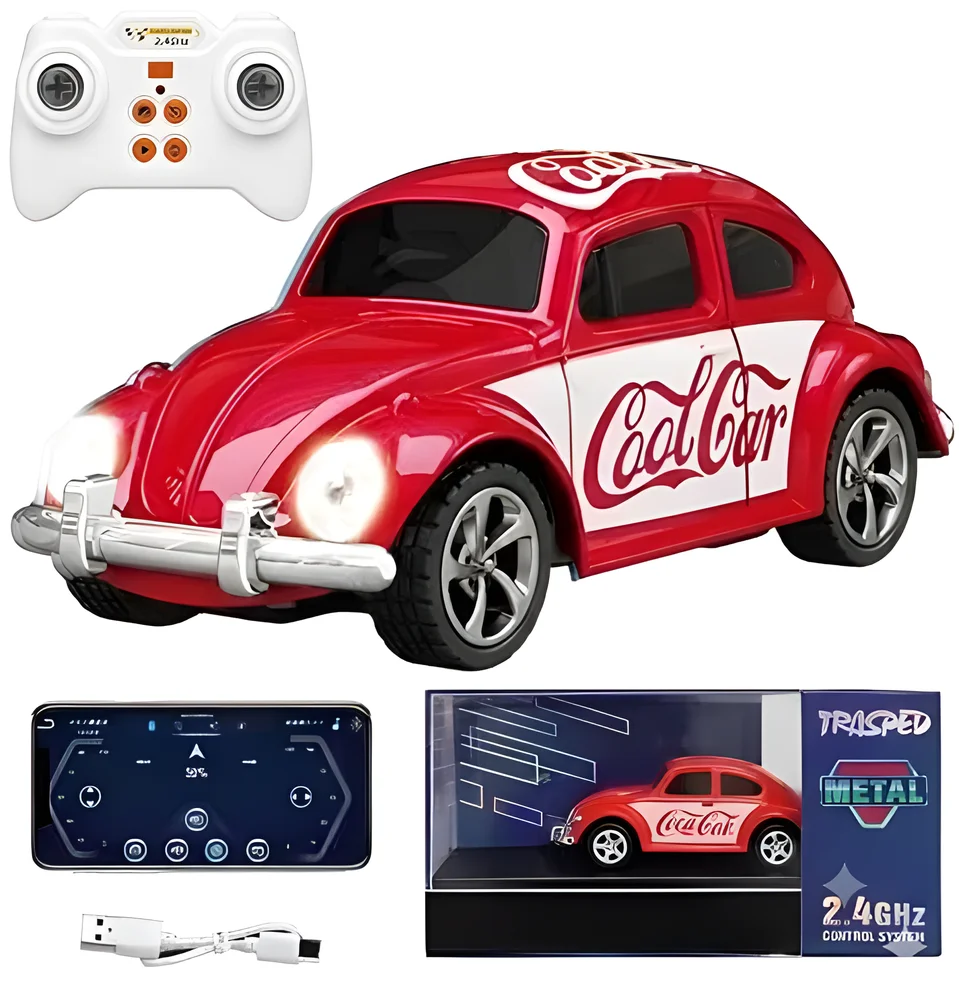 Toy Arena Mini Rc Alloy Die-cast Suv Car 1:64 Scale (Retro Red) - Sports, Toys & Games by Unique Enterprises
