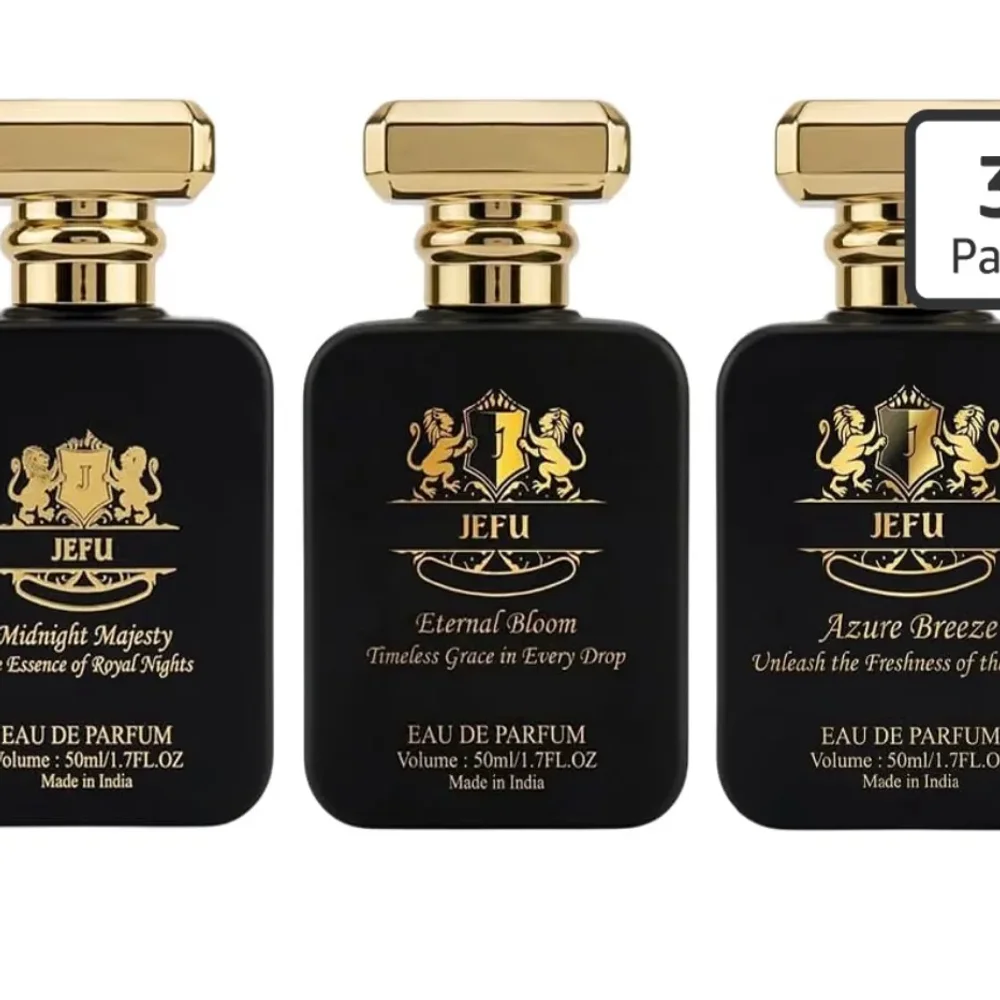 Jefu Eau De Parfum Combo Pack for Men & Women, 3 x 50ml - Beauty & Personal Care by Divisha World