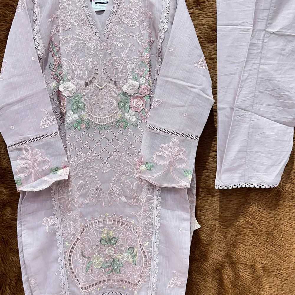 Embroidered Cotton Net Organza Silk Kurta Set - Textiles & Apparel by Ayzel Pvt. Ltd.