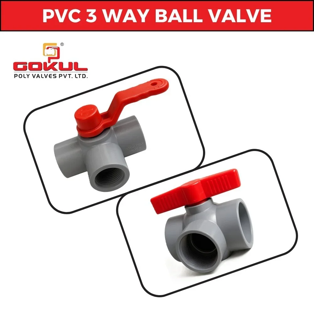 Gokul PVC Three Piece Ball Valve - Industrial Supplies & Tools by JD Tech Industries
