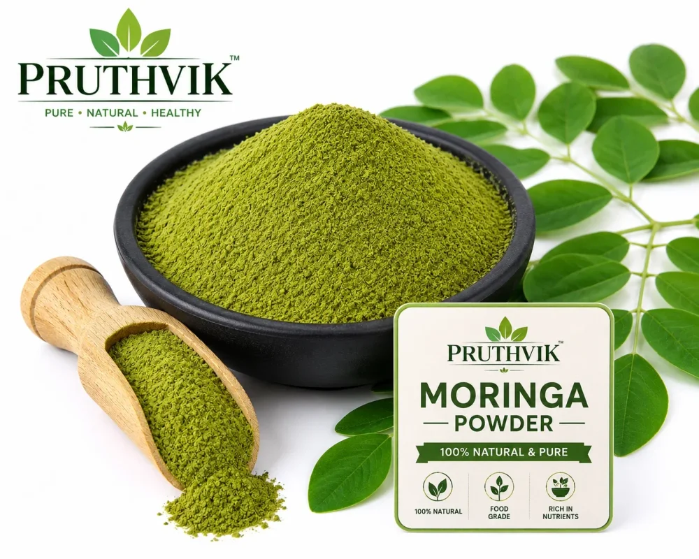 PRUTHVIK Natural Green Shade-Dried Moringa Leaf Powder - Food & Agriculture by Pruthvik Enterprise