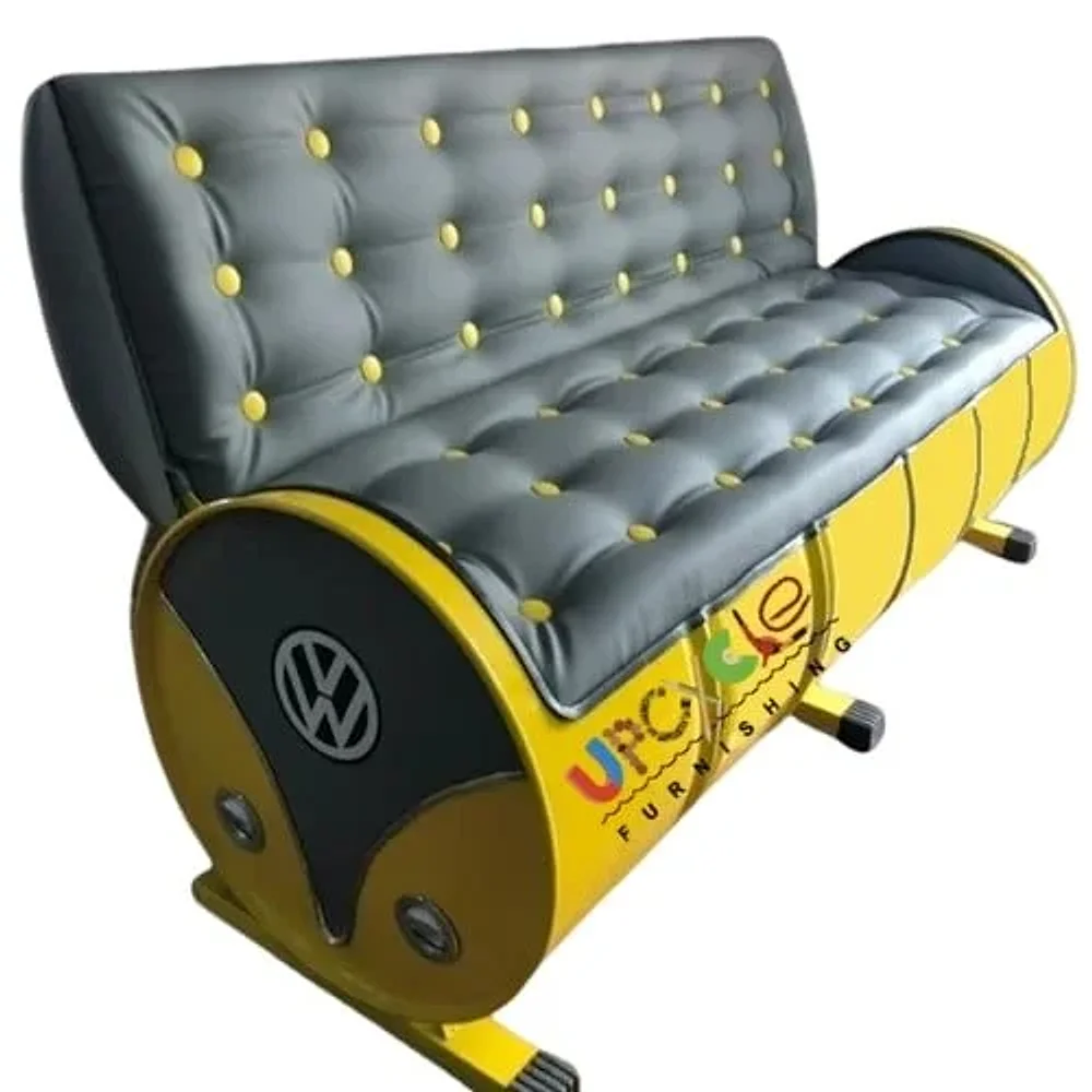 Repurposed Barrel 3 Seater Sofa - Furniture & Interiors by Upcycle Furnishing India