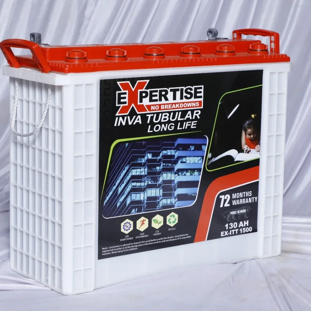 Expertise 130 Ah Tall Tubular Inverter Battery - Electronics & Electrical by Expertise Battery Manufacturers