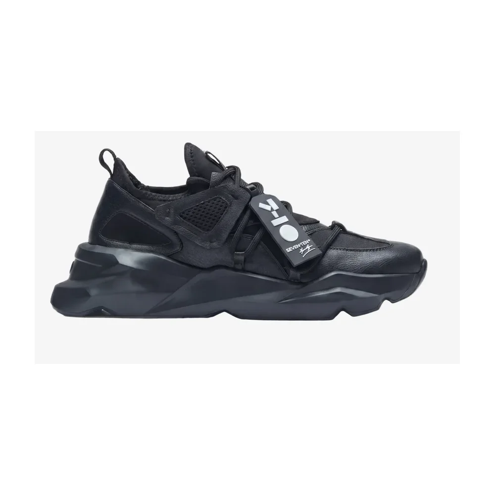 7-10 Black Oriformi Chunky Low-Top Sneaker - Footwear, Bags & Leather Goods by Disruptive Fashion Pvt. Ltd.
