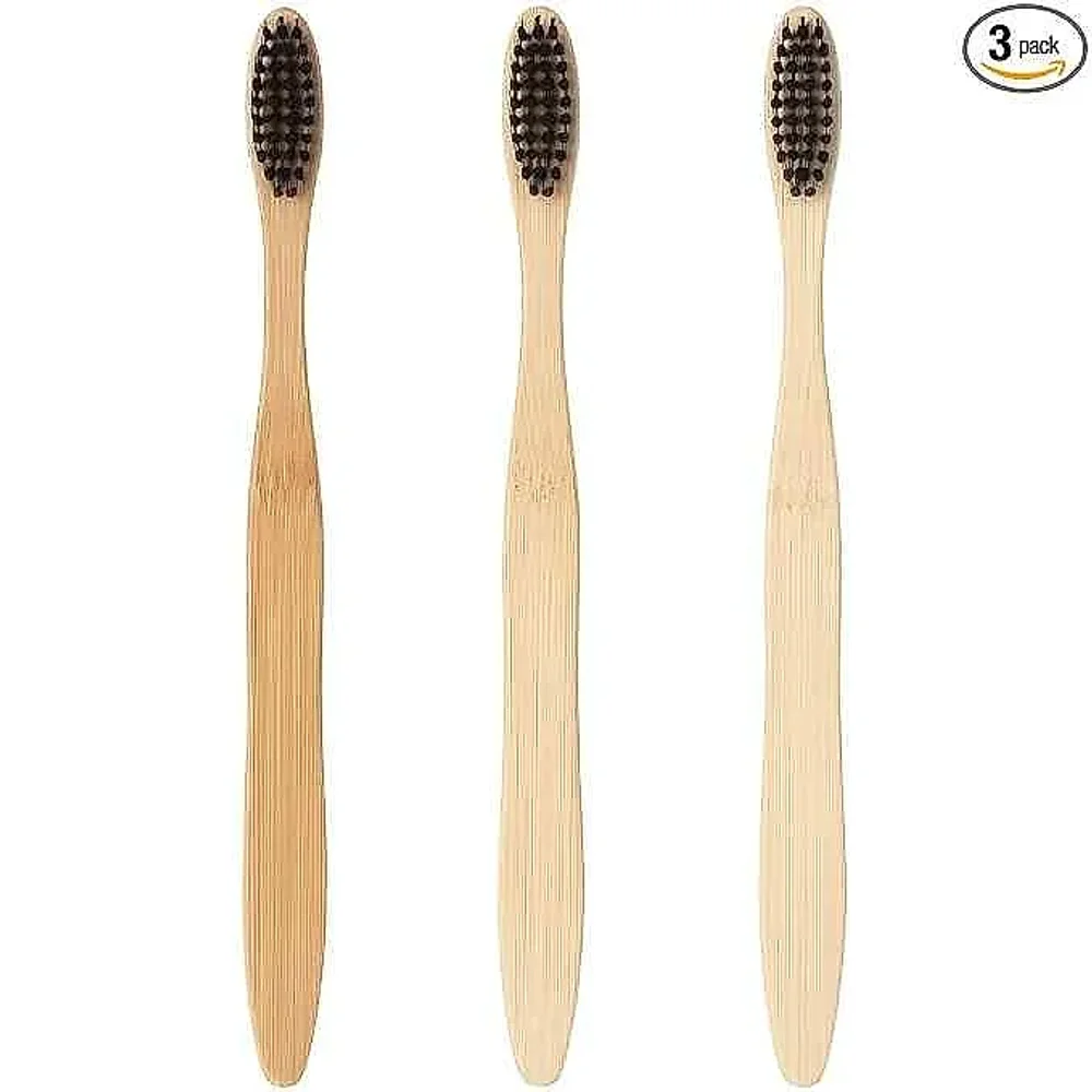 Bamboo Toothbrush and Tongue Cleaner Kit - Beauty & Personal Care by Kkenterprise