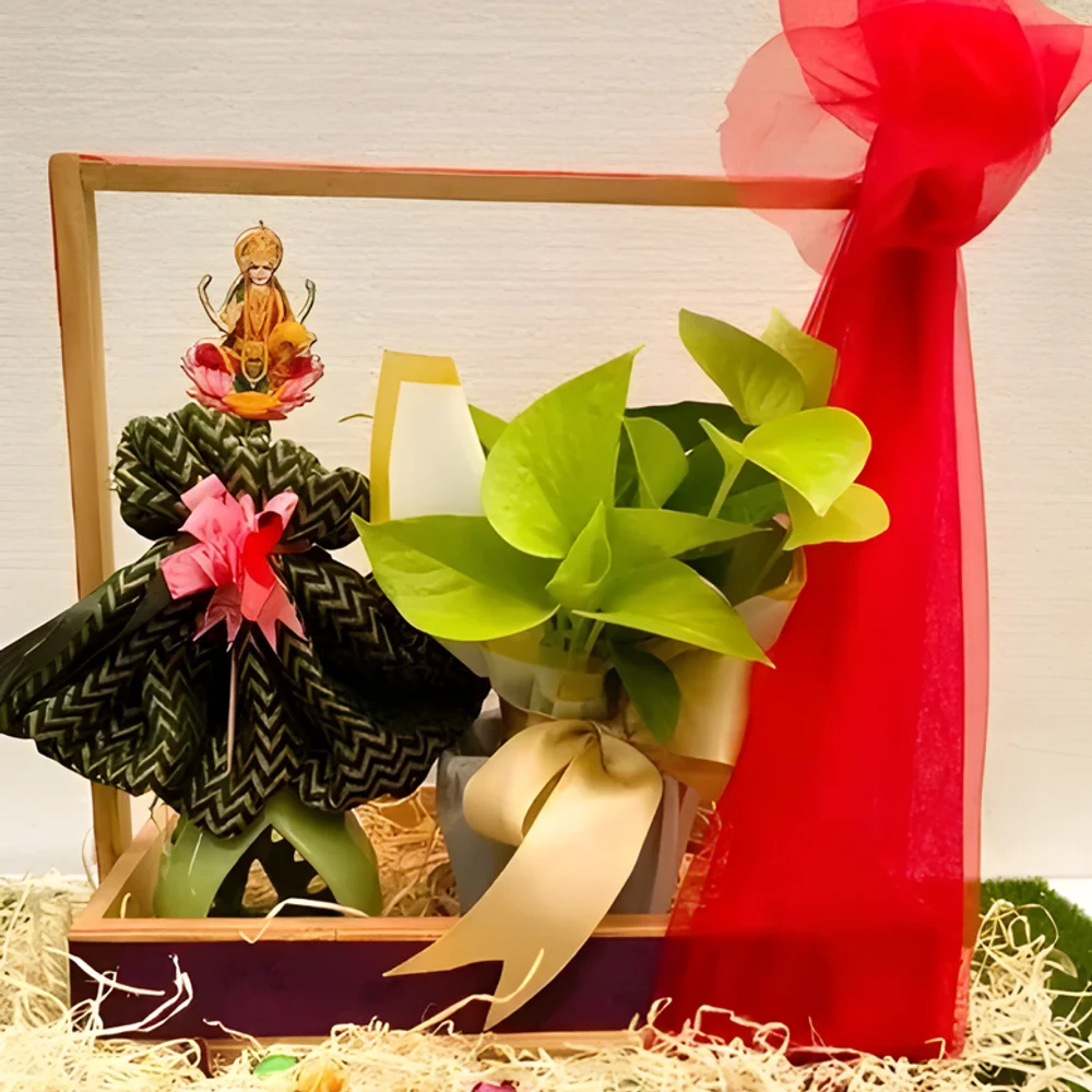 Wood Gift Hamper Basket - Packaging & Printing by Cerra and Terra Home Decor