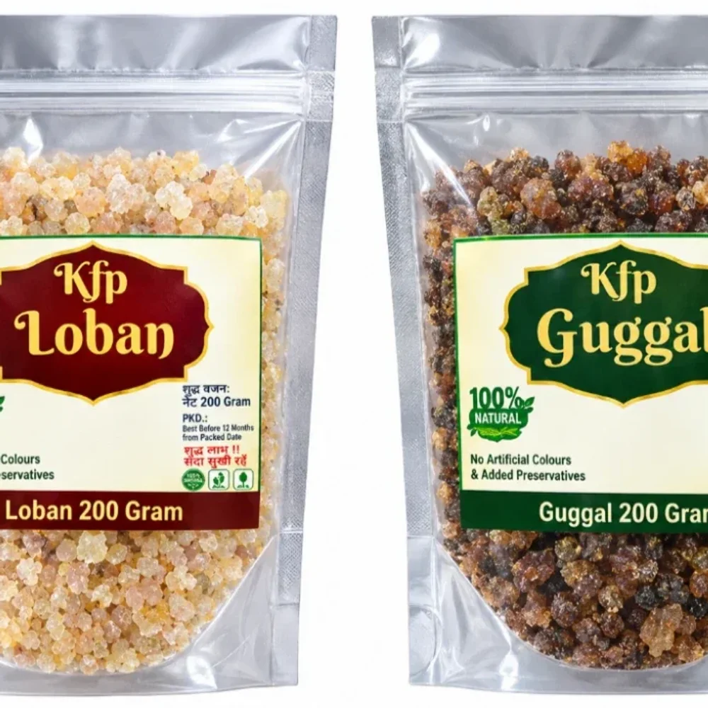 Loban and Guggal Resin Combo Pack - Home & Kitchen by Kastur Food Products
