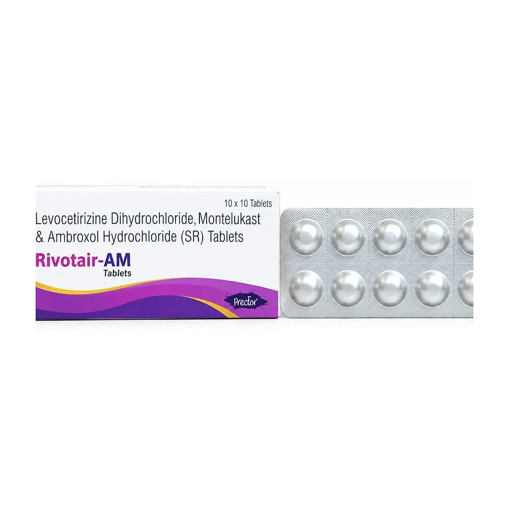 Rivotair-AM Levocetirizine Montelukast Ambroxol SR Tablets - Healthcare & Medical by Prector Lifesciences