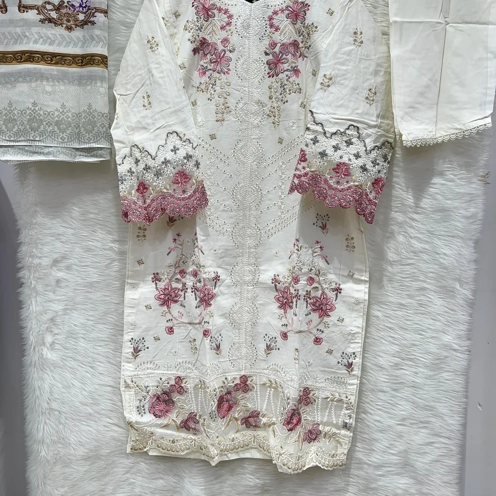 Embroidered Lawn Kurta Set with Digital Print Dupatta - Textiles & Apparel by Ayzel Pvt. Ltd.
