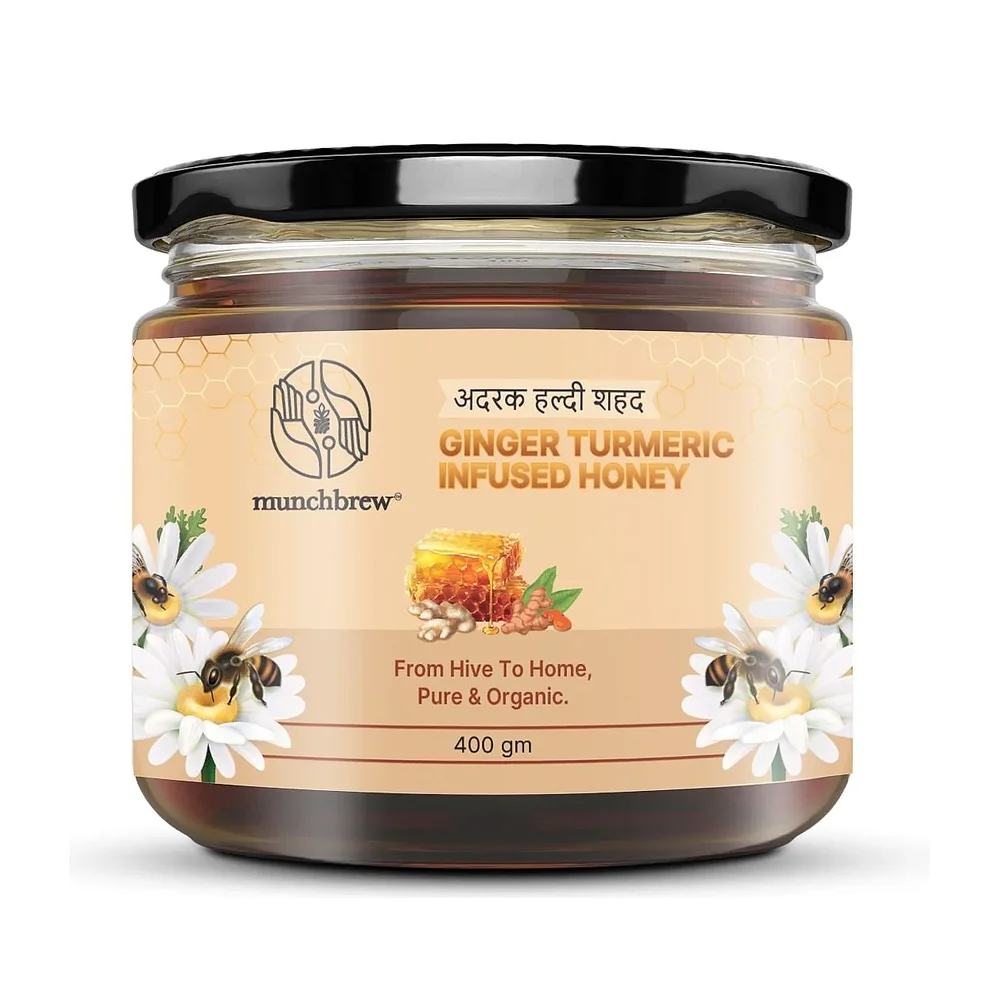 Munchbrew Ginger Turmeric Honey Jar 400g - Food & Agriculture by Innoskape India Pvt. Ltd.