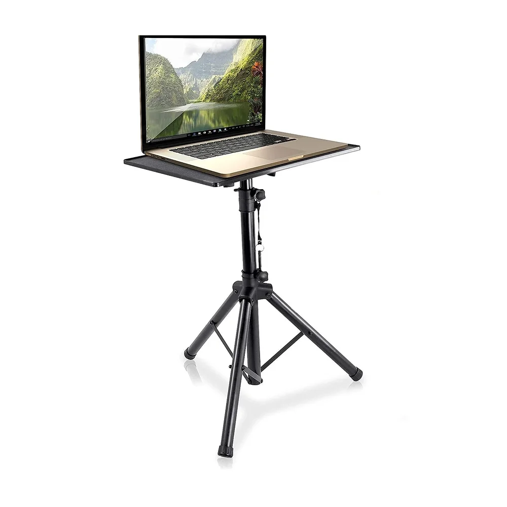 Cast Iron Projector Floor Stand, Black, 2.5 Feet Arm - Furniture & Interiors by Audiovan Tech Mumbai