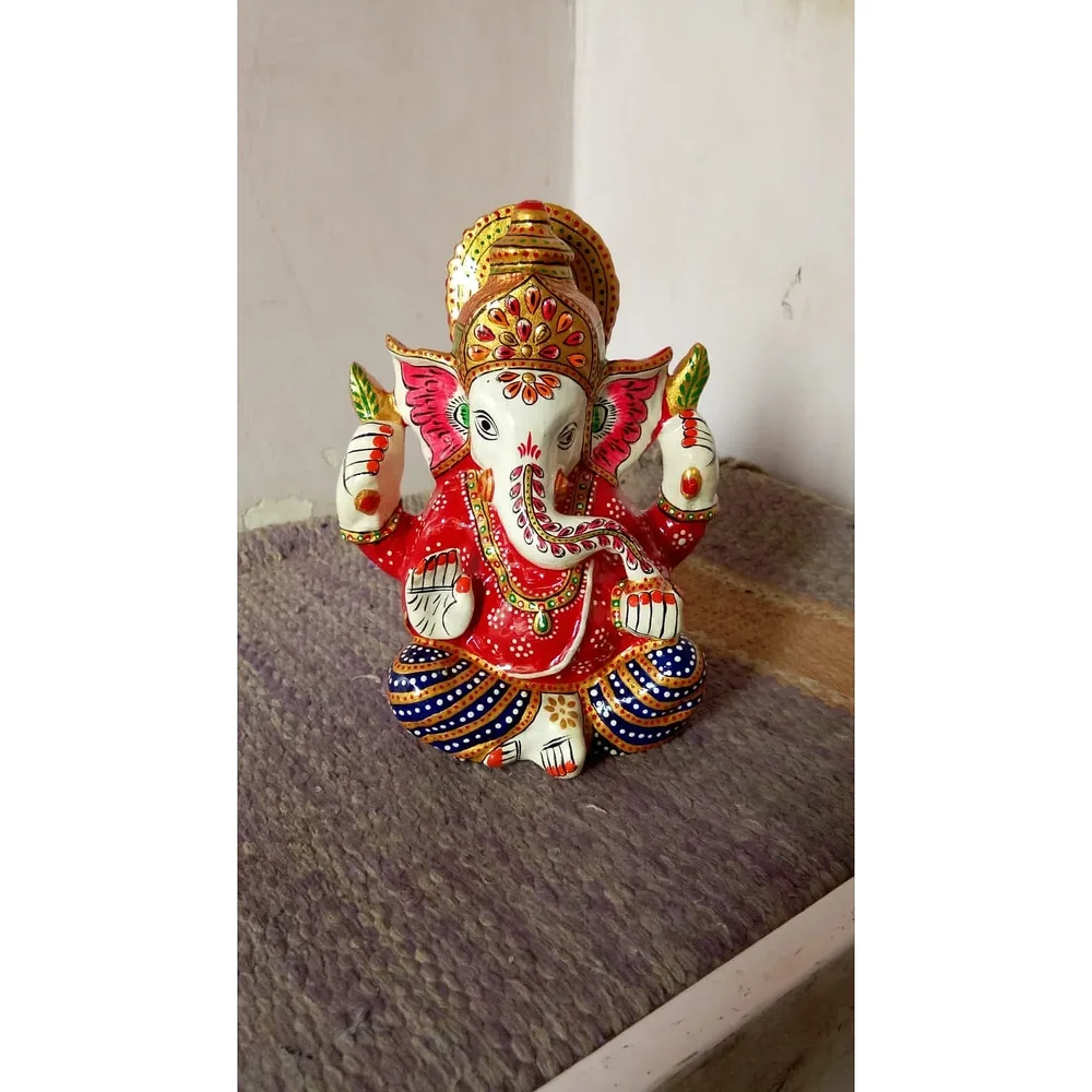 Metal Ganesha Idol for Home and Office Decor - Handicrafts & Gifts by Lav Craft