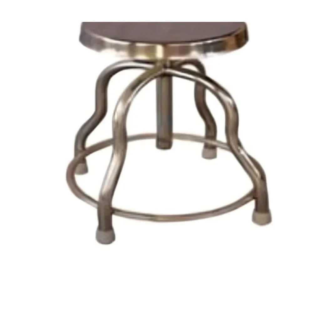 Stainless Steel Hospital Revolving Stool with Screw Height Adjustment - Healthcare & Medical by Medicom International