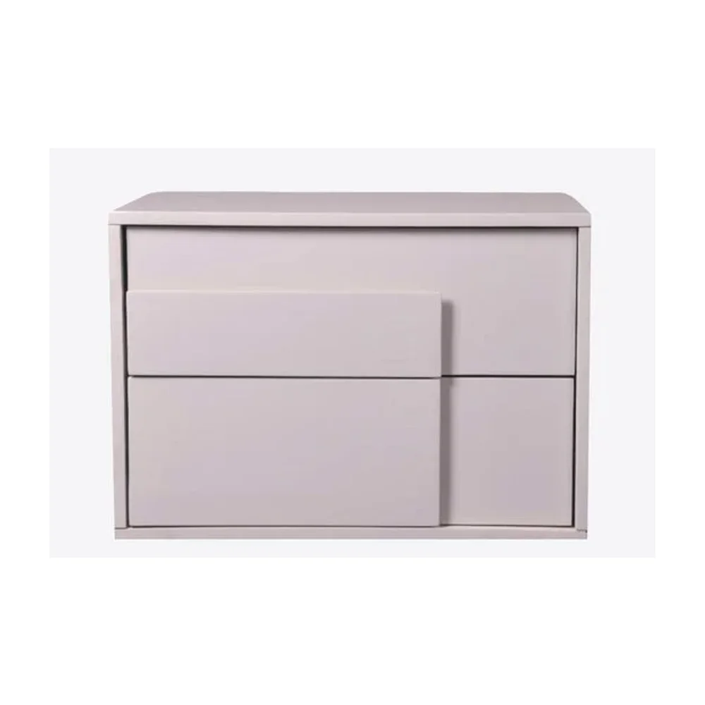 PU Finish Side Table with Drawer Unit - Furniture & Interiors by Wooden Owl Design Pvt. Ltd.