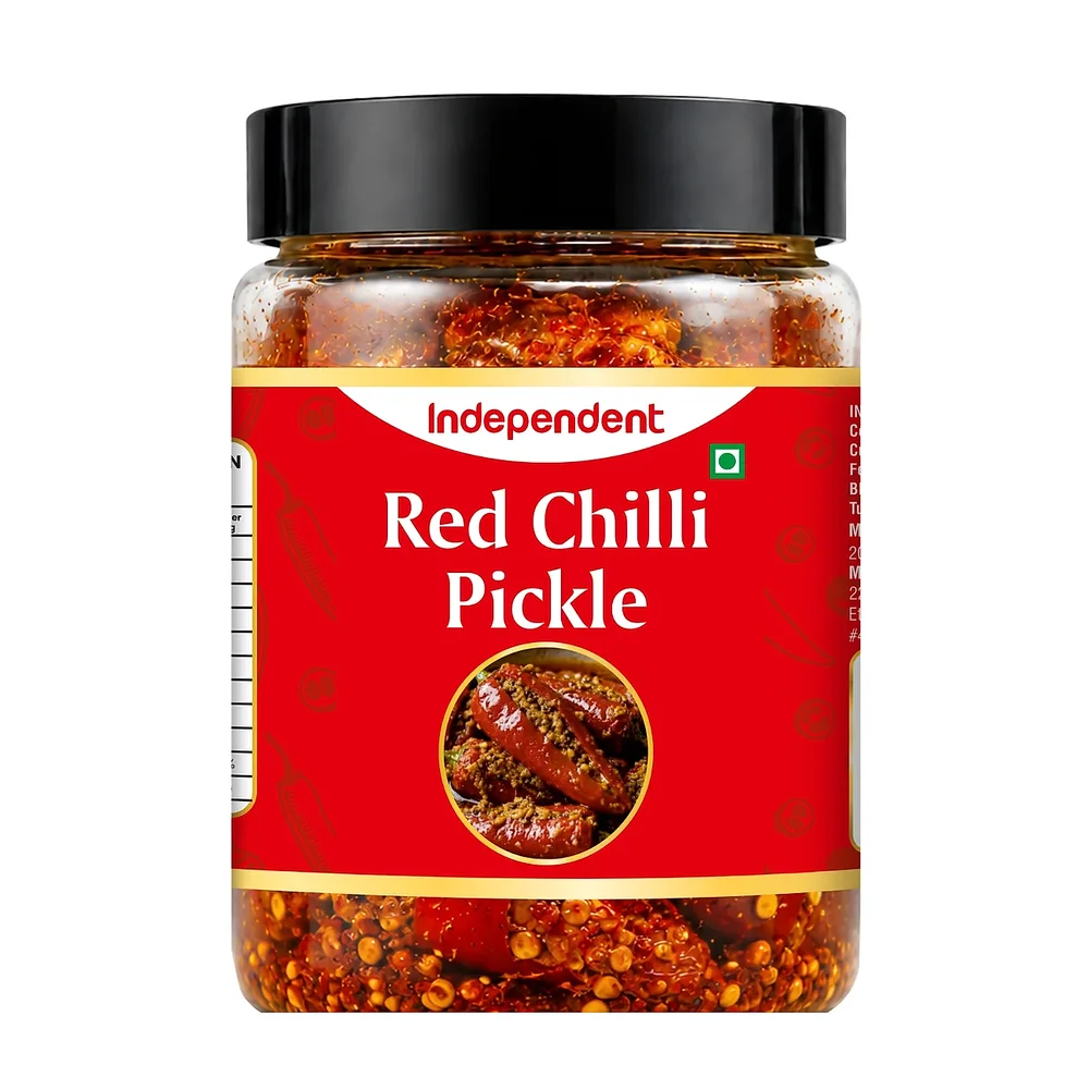 Stuffed Red Chilli Pickle with Mustard Oil, 900Gm - Food & Agriculture by Eternal