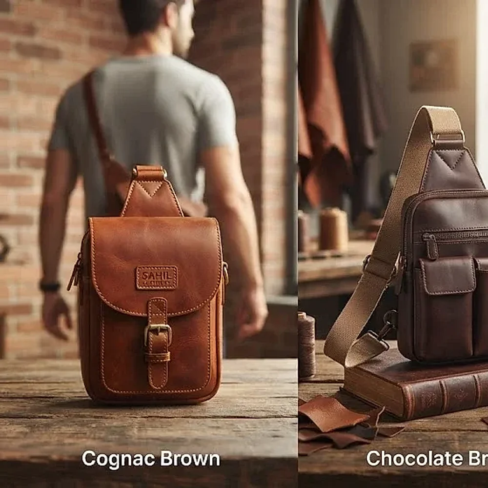 Genuine Leather Sling Bags - Footwear, Bags & Leather Goods by Sahil Leathers