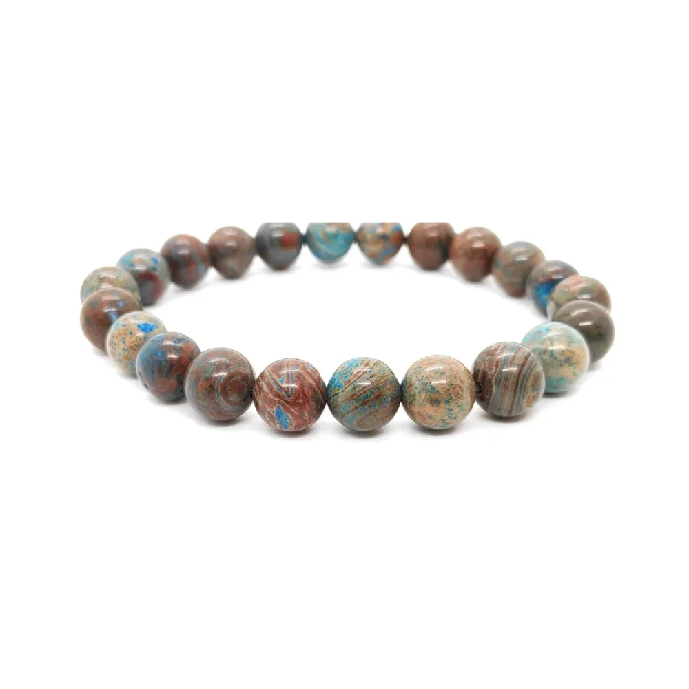 Chrysocola 8 mm Unisex Bracelets - Gems & Jewelry by Zairish Global