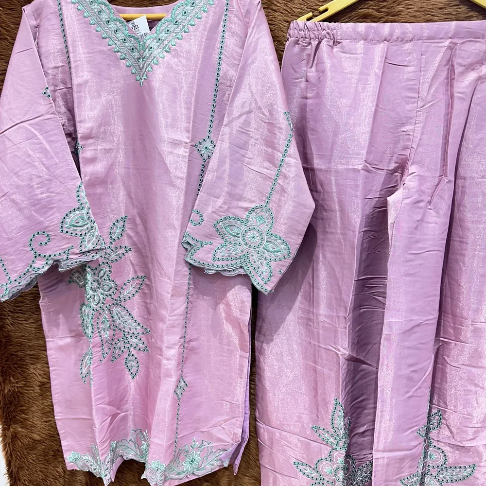AYZEL Embroidered Tissue Silk Suit Set - Textiles & Apparel by Ayzel Pvt. Ltd.