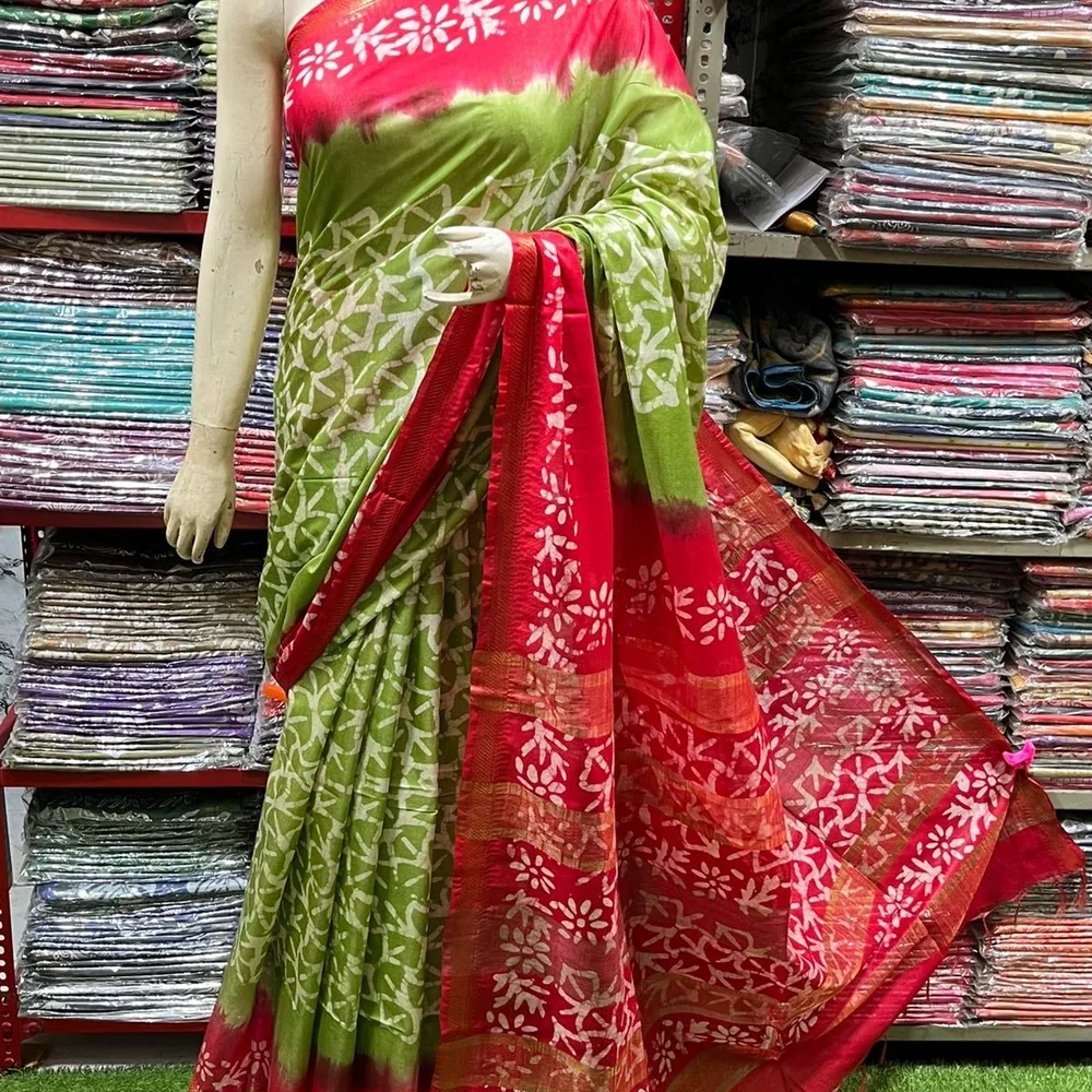 Silk Saree With Blouse Piece - Textiles & Apparel by Saga Handloom & Handicrafts