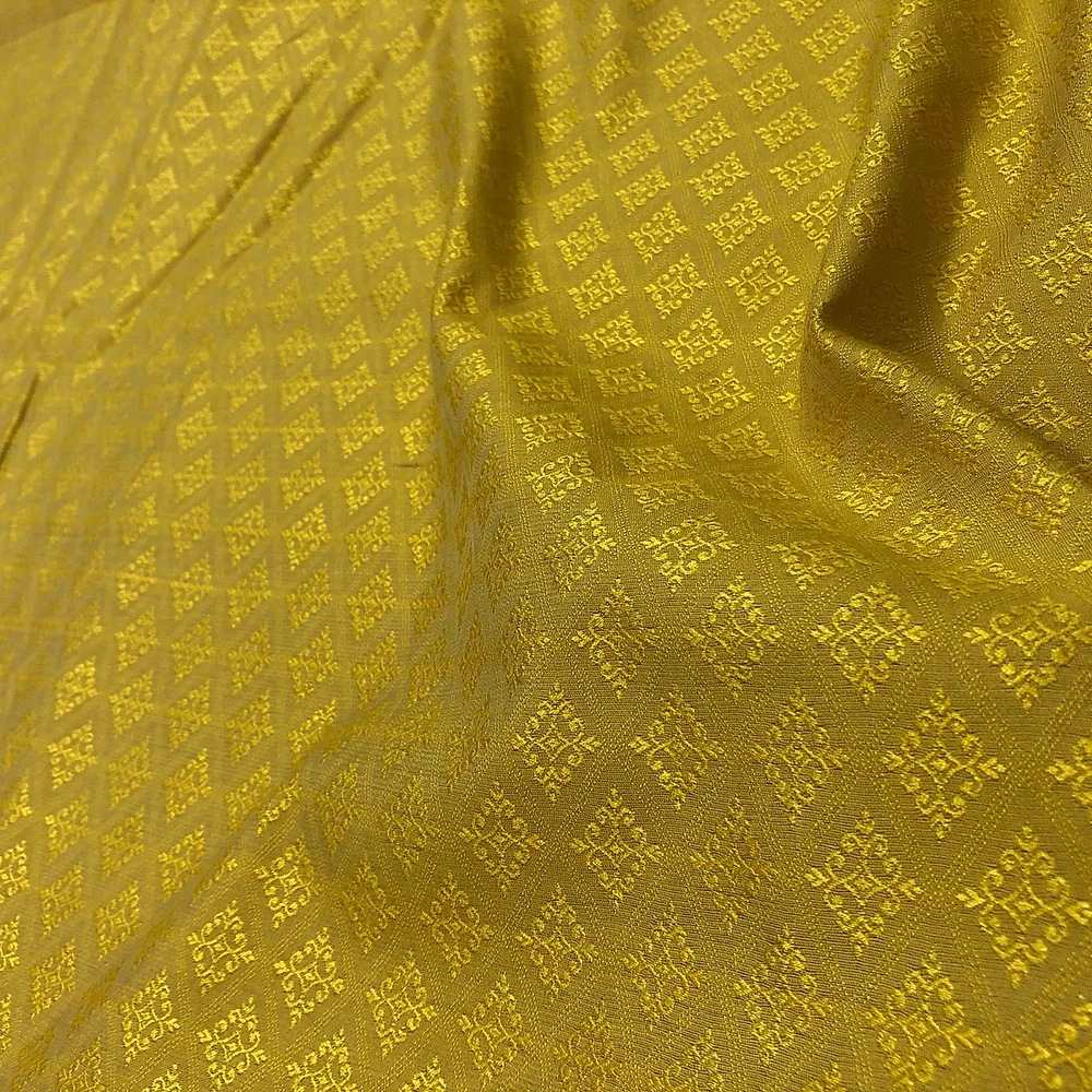 Handloom Cotton Jacquard Tanchoi Fabric - Textiles & Apparel by The Weavers Museum