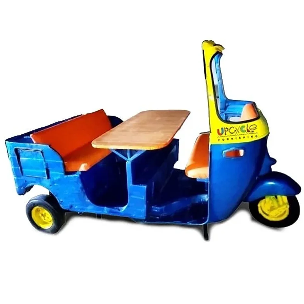 4 Person Furniture with Built-in Table - Furniture & Interiors by Upcycle Furnishing India