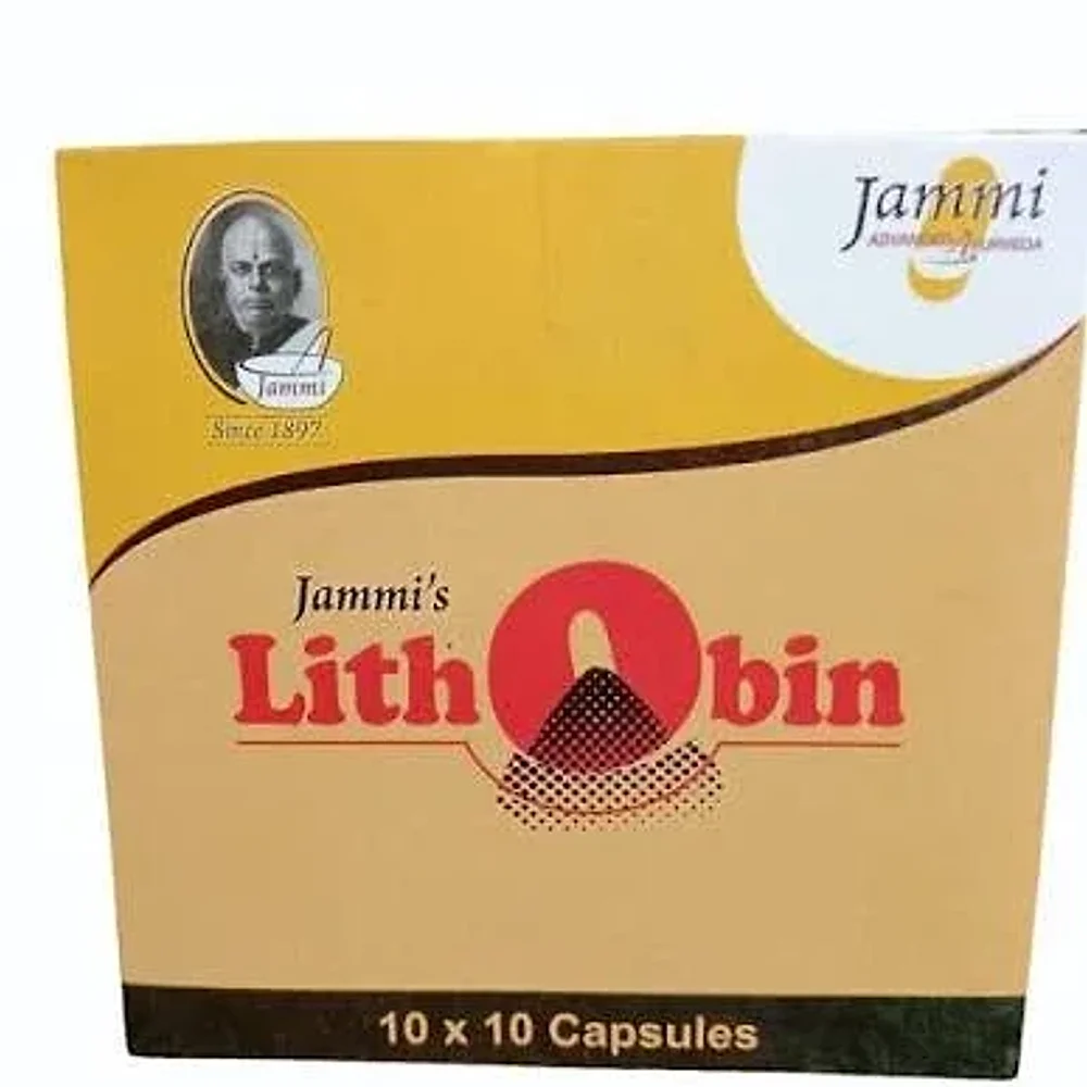 JAMMI Lithobin Ayurvedic Capsules - Healthcare & Medical by Ayurweb