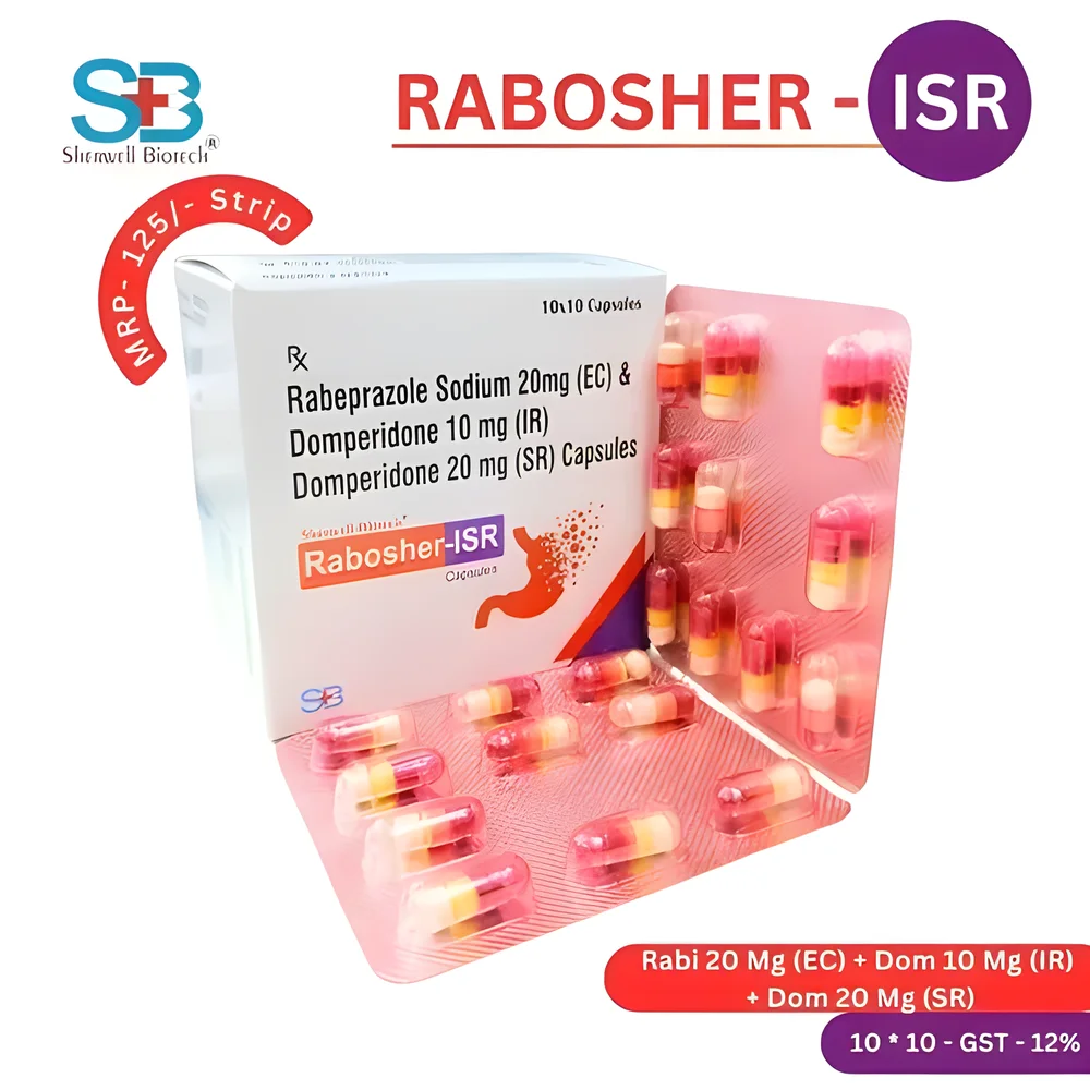 Rabeprazole Sodium Domperidone Enteric Coated Capsules - Healthcare & Medical by Sherwell Biotech