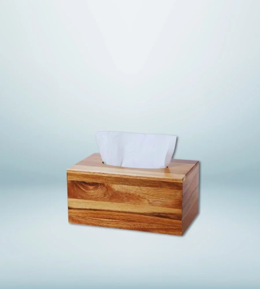 Acacia Wood Tissue Box for Bulk Supply - Home & Kitchen by Razvi Exports