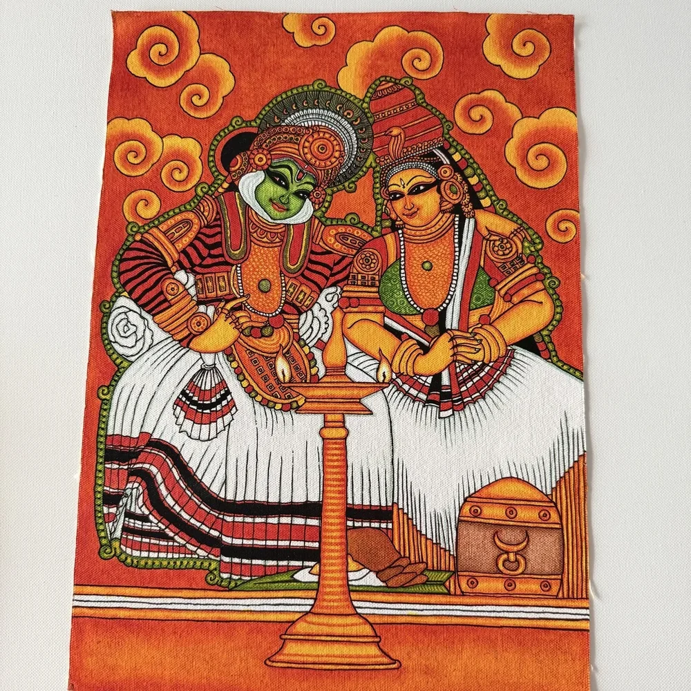 16Inch Canvas Keraleeyam Painting - Handicrafts & Gifts by Ains Overseas