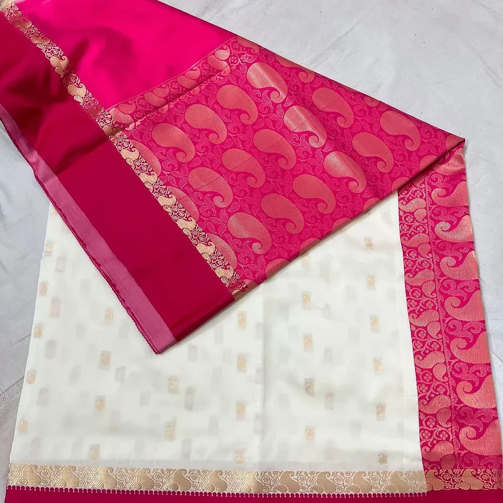 Kanchipuram Silk Saree with Zari Work - Textiles & Apparel by F.F Collection