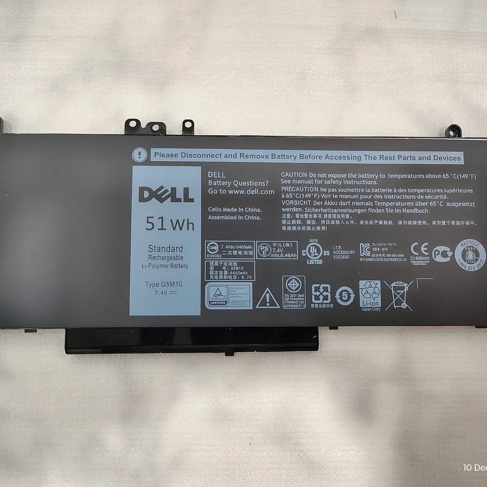 Dell G5M10 51Wh Li-ion Laptop Battery - Electronics & Electrical by Kingfast Technologies