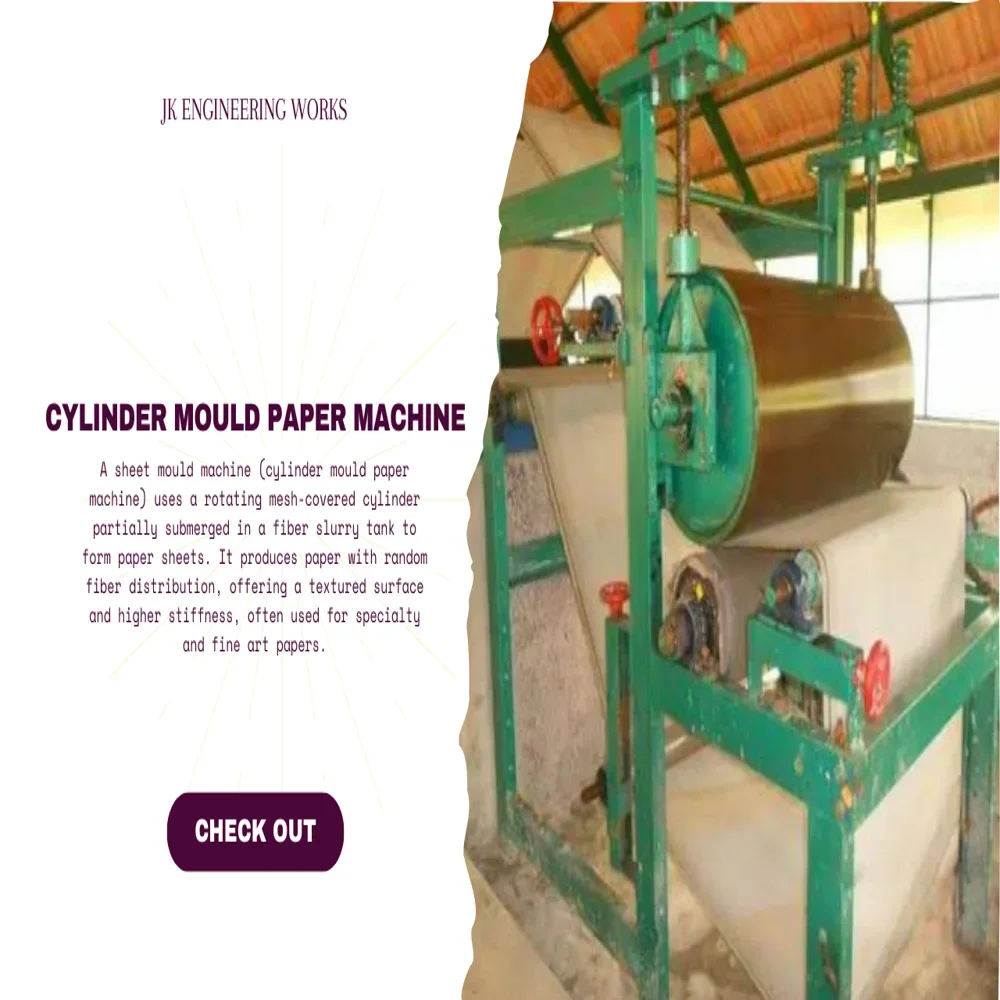 Cylinder Mould Paper Machine - Machinery & Equipment by JK Engineering Works