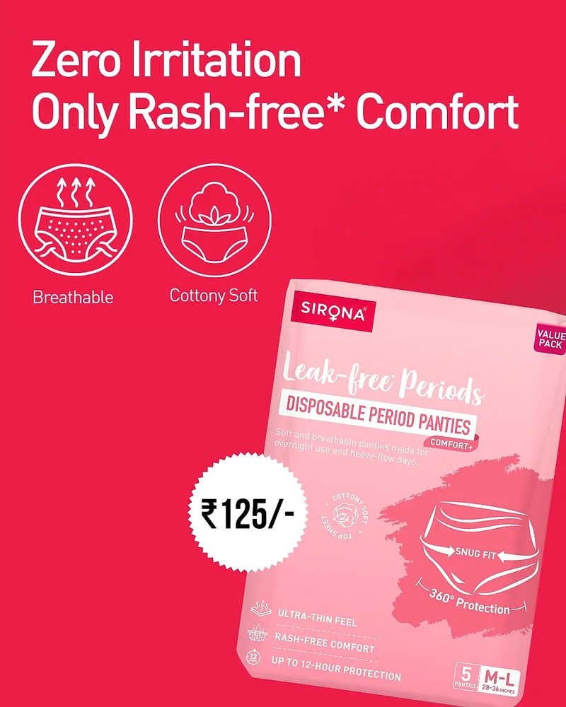 Sirona Disposable Non Woven Period Panties, Pack of 5 - Beauty & Personal Care by Sirona Hygiene