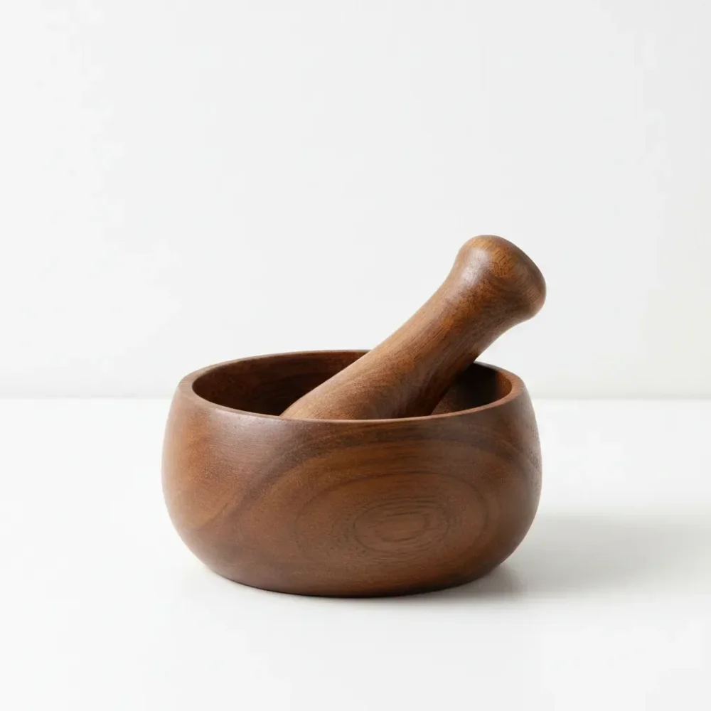 Acacia Wood Mortar and Pestle Set - Home & Kitchen by Razvi Exports