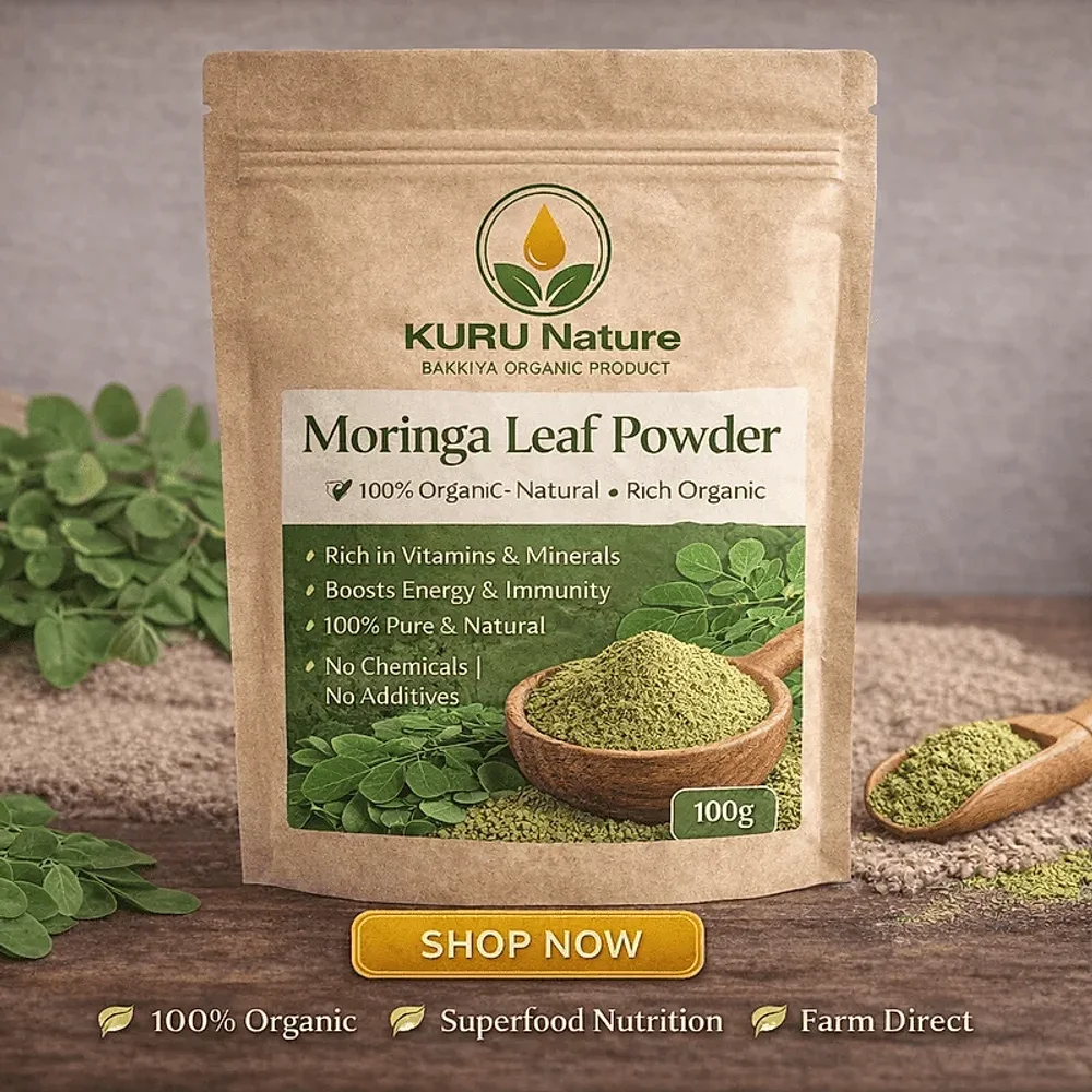Organic Moringa Powder 100g - Healthcare & Medical by Bakkiya Organic Product
