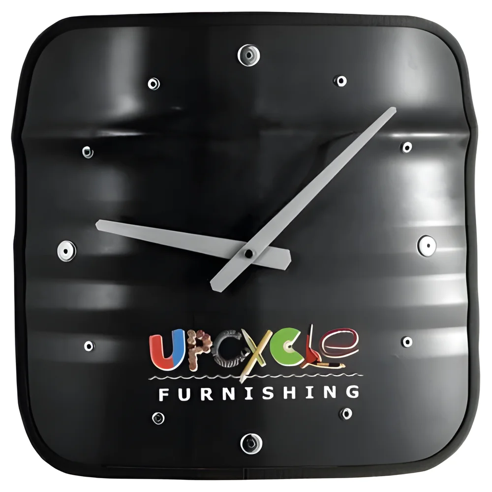 Wooden Barrel Wall Clock - Home & Kitchen by Upcycle Furnishing India