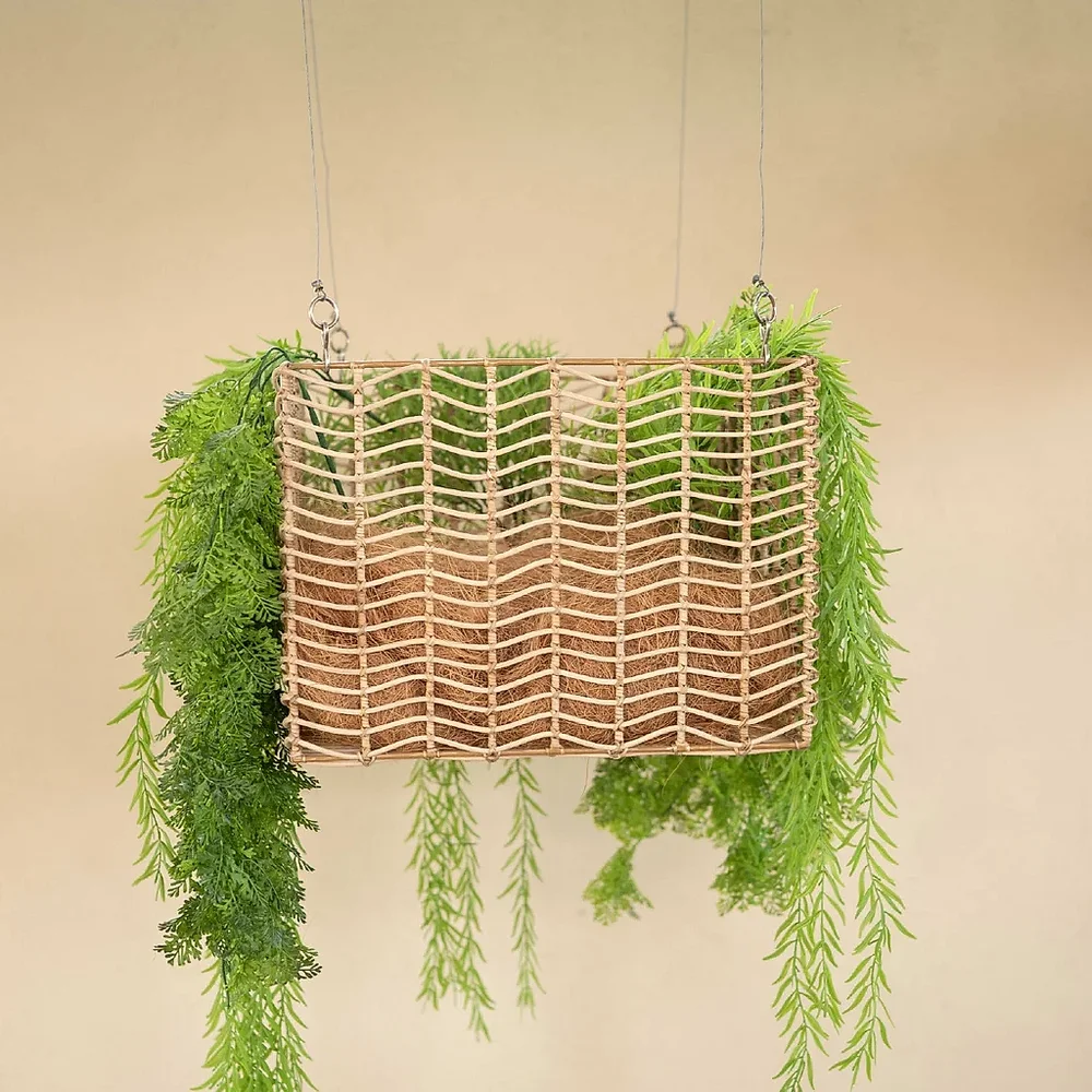 Square Hanging Planter - Home & Kitchen by Wooden Owl Design Pvt. Ltd.