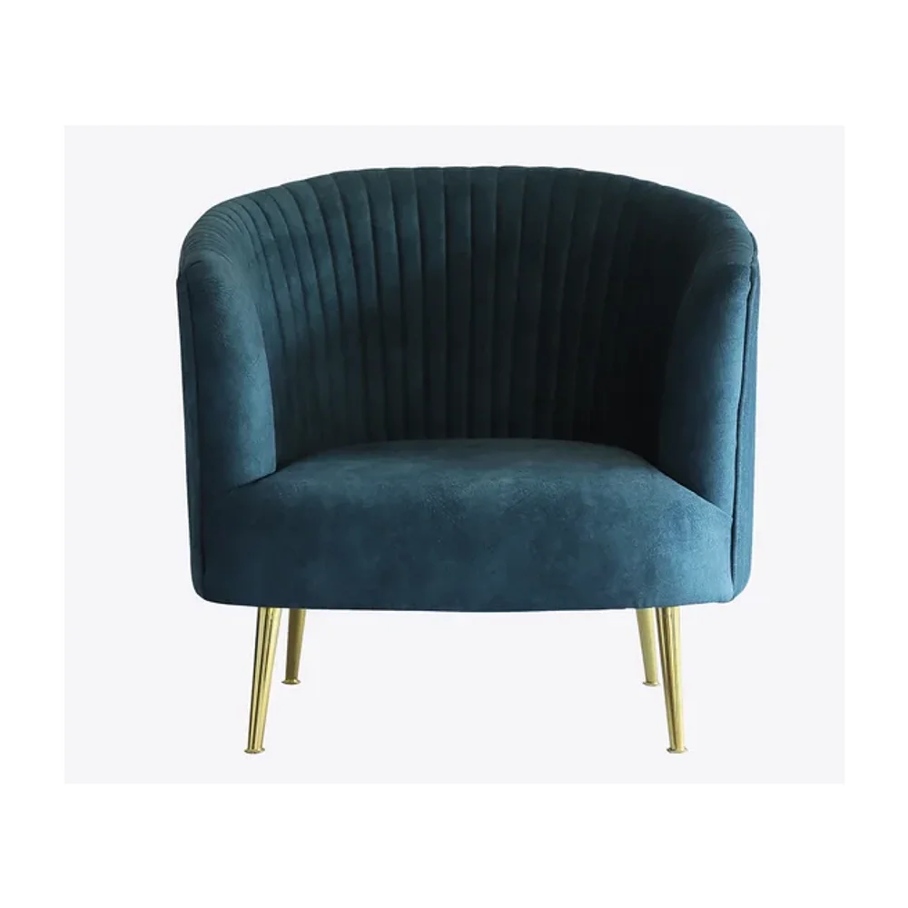 Tufted Back Metal Armchair - Furniture & Interiors by Wooden Owl Design Pvt. Ltd.